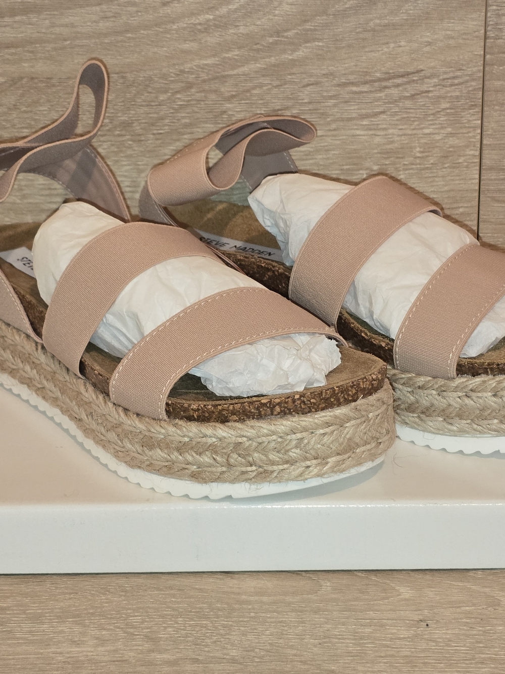 Women's Steve Madden Kimmie Blush Platform Espadrille Sandals Size: 8